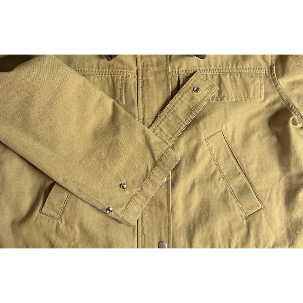 Scoop Barn Field Jacket Classic Tan Chore Zip Snap Brown Corduroy Collar Large - Picture 9 of 13